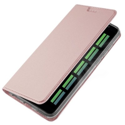 „Dux Ducis“ Skin serijos Huawei Mate 10 Lite rožinis odinis atverčiamas dėklas / Priedai.lt