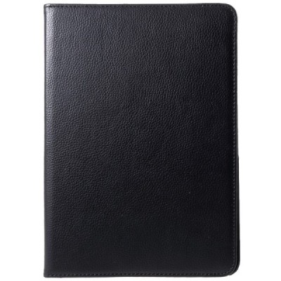 Apple iPad Pro 12.9" 2018 atvēramais melns ādas maciņš, grozās 360° grādu apjomā / Vacins.lv