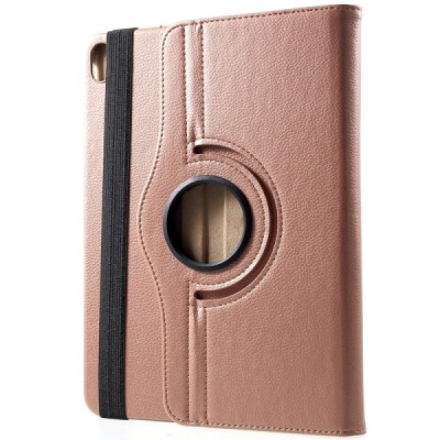 Apple iPad Pro 12.9" 2018 atvēramais bronza ādas maciņš, grozās 360° grādu apjomā / Vacins.lv