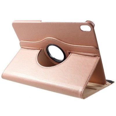 Apple iPad Pro 12.9" 2018 atvēramais bronza ādas maciņš, grozās 360° grādu apjomā / Vacins.lv