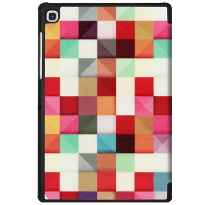 Samsung Galaxy Tab S5e (T720, T725) „Cubes“ atvēramais krāsains maciņš / Vacins.lv