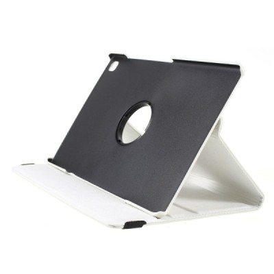 Samsung Galaxy Tab S5e (T720, T725) atvēramais balts ādas maciņš, grozās 360° grādu apjomā / Vacins.lv