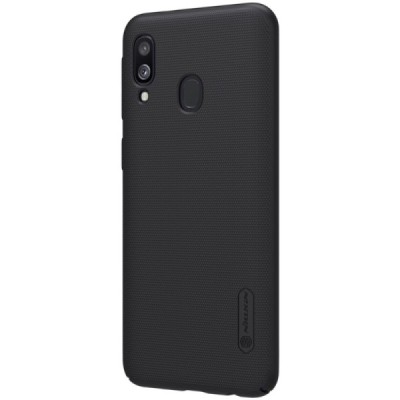 Samsung Galaxy A40 (A405F) Nillkin Frosted Shield juodas plastikinis dėklas / Priedai.lt