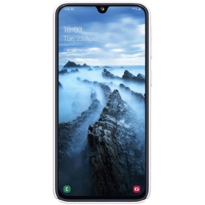 Samsung Galaxy A40 (A405F) Nillkin Frosted Shield baltas plastikinis dėklas / Priedai.lt