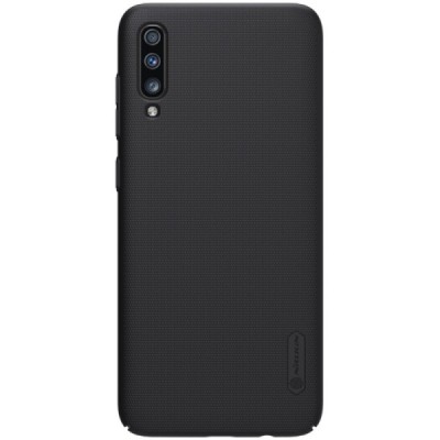 Samsung Galaxy A70 (A705F) Nillkin Frosted Shield melns plastmasas apvalks / vacins.lv