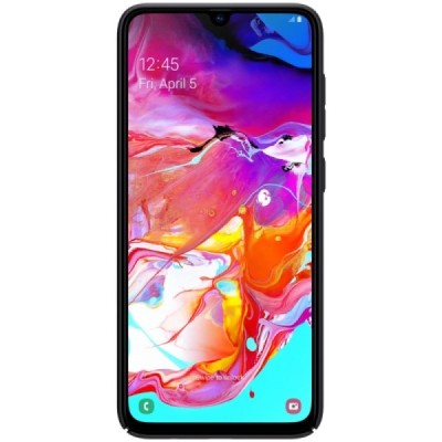 Samsung Galaxy A70 (A705F) Nillkin Frosted Shield melns plastmasas apvalks / vacins.lv