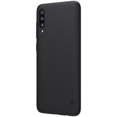 Samsung Galaxy A70 (A705F) Nillkin Frosted Shield melns plastmasas apvalks / vacins.lv