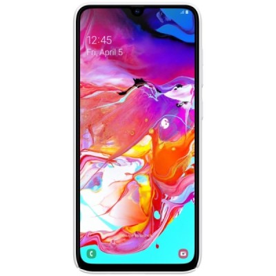 Samsung Galaxy A70 (A705F) Nillkin Frosted Shield baltas plastikinis dėklas / Priedai.lt