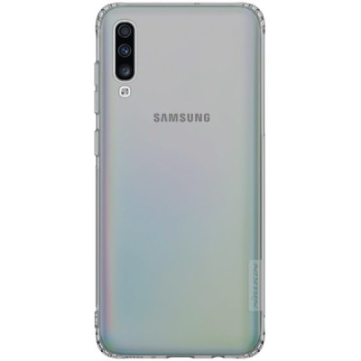 Samsung Galaxy A70 (A705F) Nillkin Nature pelēks (caurspīdīgs) silikona planākais apvalks / Vacins.lv