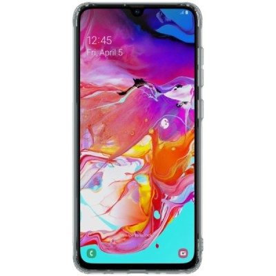 Samsung Galaxy A70 (A705F) Nillkin Nature pelēks (caurspīdīgs) silikona planākais apvalks / Vacins.lv