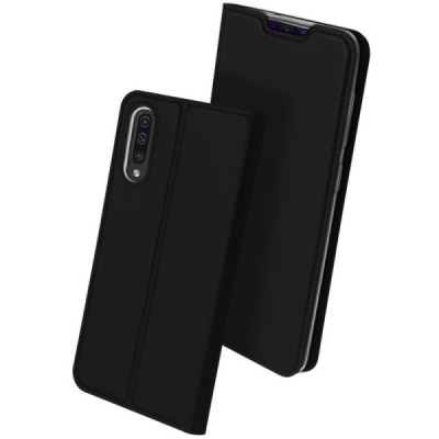 „Dux Ducis“ Skin serijos Samsung Galaxy A70 (A705F) juodas odinis atverčiamas dėklas / Priedai.lt