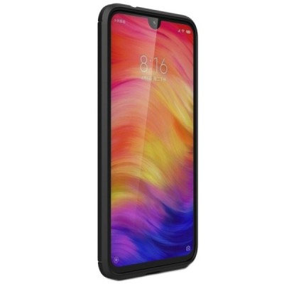 Xiaomi Redmi Note 7 (Redmi Note 7 Pro)  „Carbon“ cieta silikona (TPU) melns apvalks / vacins.lv