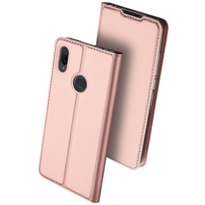 Xiaomi Redmi Note 7 (Redmi Note 7 Pro) „Dux Ducis“ Skin sērijas rozs ādas atvērams maciņš / Vacins.lv
