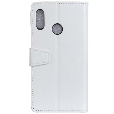 Xiaomi Redmi Note 7 (Redmi Note 7 Pro) atvēramais ādas balts maciņš, grāmata (maks) / Vacins.lv