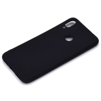 Xiaomi Redmi Note 7 (Redmi Note 7 Pro) melns cieta silikona TPU pasaulē planākais apvalks / Vacins.lv