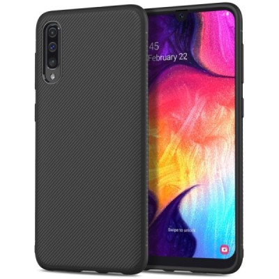 Samsung Galaxy A50 A505F (A50s A507F, A30s A307F) „Pattern“ cieta silikona (TPU) melns apvalks / vacins.lv