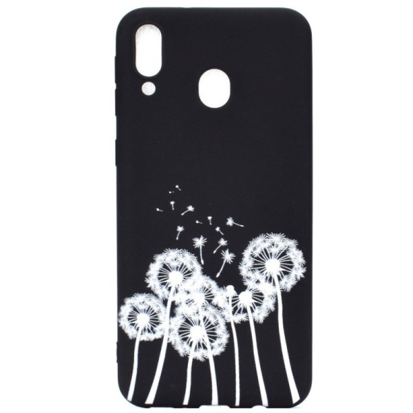 „Dandelion“ kieto silikono (TPU) dėklas - juodas (Galaxy A40)