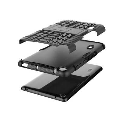 Huawei MediaPad T3 7.0'' Wi-Fi (BG2-W09) pastiprinātas aizsardzības melns apvalks  / Vacins.lv