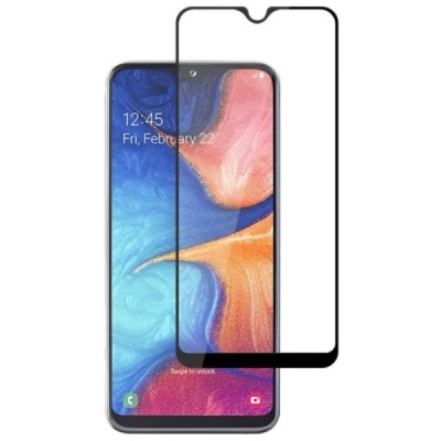 Samsung Galaxy A20e (A202F) Mocolo Tempered Glass melns ekrāna aizsargstikls / Vacins.lv
