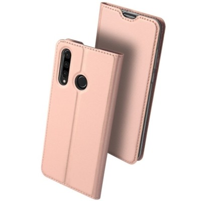 Huawei P30 Lite „Dux Ducis“ Skin sērijas rozs ādas atvērams maciņš / Vacins.lv