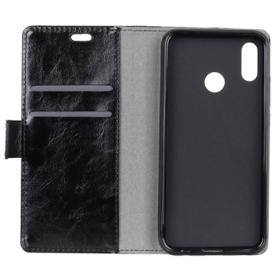 Huawei P30 Lite atvēramais ādas melns maciņš, grāmata (maks) / Vacins.lv