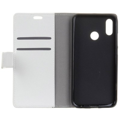 Huawei P30 Lite atvēramais ādas balts maciņš, grāmata (maks) / Vacins.lv