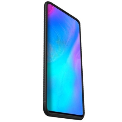 Huawei P30 Lite „Lenuo“ cieta silikona (TPU) melns apvalks / vacins.lv