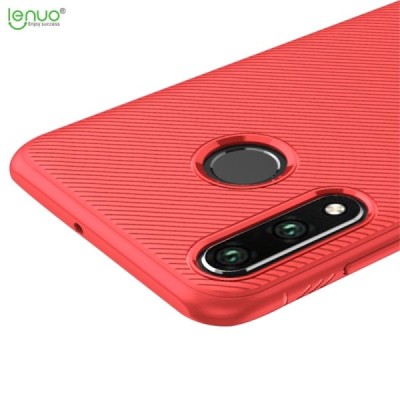Huawei P30 Lite „Lenuo“ cieta silikona (TPU) sarkans apvalks / vacins.lv