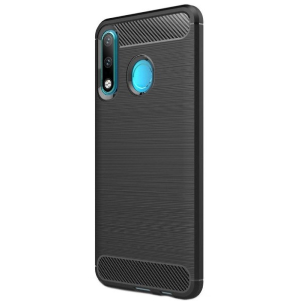 „Carbon“ cieta silikona (TPU) apvalks - melns (P30 Lite)
