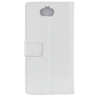 Sony Xperia 10 (XA3) atvēramais ādas balts maciņš (maks) / Vacins.lv