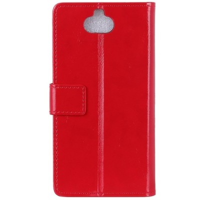 Sony Xperia 10 (XA3) atvēramais ādas sarkans maciņš (maks) / Vacins.lv