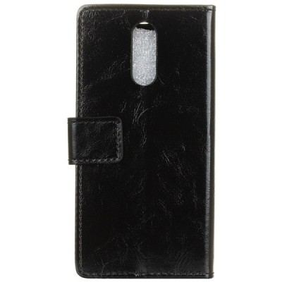 OnePlus 7 (OnePlus Seven) atvēramais ādas melns maciņš, grāmata (maks) / Vacins.lv