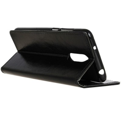 OnePlus 7 (OnePlus Seven) atvēramais ādas melns maciņš, grāmata (maks) / Vacins.lv