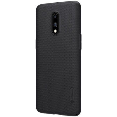 Nillkin Frosted Shield OnePlus 7 (OnePlus Seven) melns plastmasas futrālis / Vacins.lv