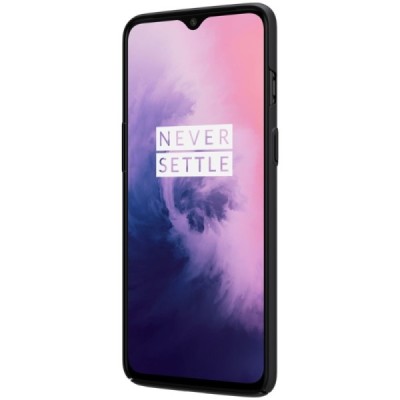Nillkin Frosted Shield OnePlus 7 (OnePlus Seven) melns plastmasas futrālis / Vacins.lv