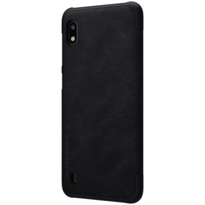Greznais „Nillkin“ Qin sērijas ādas atvērams melns Samsung Galaxy A10 (A105F) / Vacins.lv