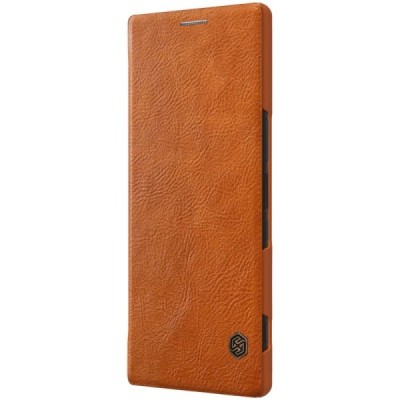 Greznais „Nillkin“ Qin sērijas ādas atvērams brūns Sony Xperia 1 (XZ4) maciņš (maks) / Vacins.lv