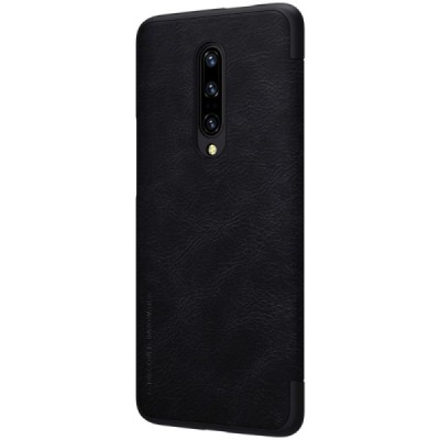 Greznais „Nillkin“ Qin sērijas ādas atvērams melns OnePlus 7 Pro maciņš (maks) / Vacins.lv