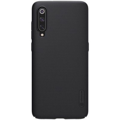 Xiaomi Mi 9 (Mi 9 Explorer) Nillkin Frosted Shield melns plastmasas apvalks / vacins.lv