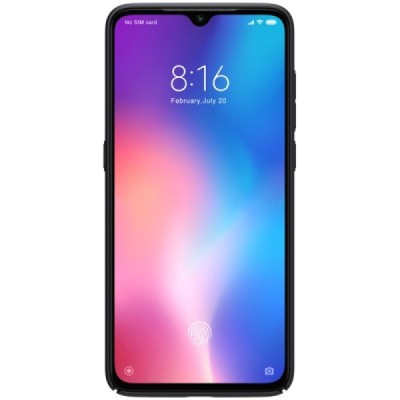 Xiaomi Mi 9 (Mi 9 Explorer) Nillkin Frosted Shield melns plastmasas apvalks / vacins.lv