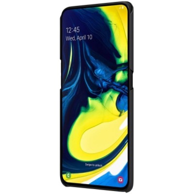 Samsung Galaxy A80 (A805F) Nillkin Frosted Shield melns plastmasas apvalks / vacins.lv