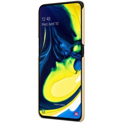 Samsung Galaxy A80 (A805F) Nillkin Frosted Shield auksinis plastikinis dėklas / Priedai.lt
