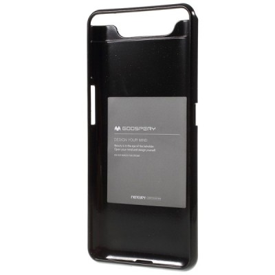 Samsung Galaxy A80 (A805F) Mercury melns cieta silikona (TPU) apvalks / vacins.lv