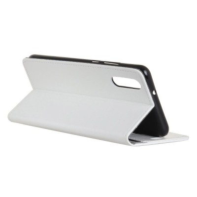 Xiaomi Mi 9 (Mi 9 Explorer) atverčiamas baltas odinis dėklas - piniginė / Priedai.lt