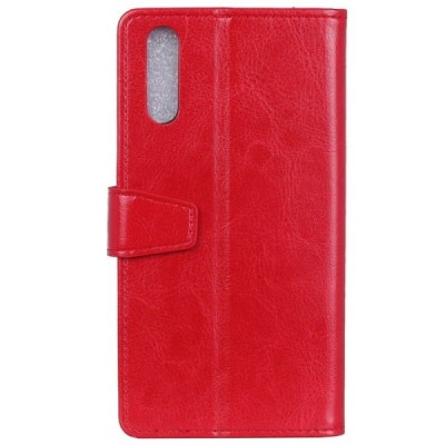 Xiaomi Mi 9 (Mi 9 Explorer) atvēramais ādas sarkans maciņš (maks) / Vacins.lv