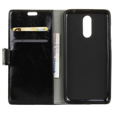 OnePlus 7 Pro atvēramais ādas melns maciņš, grāmata (maks) / Vacins.lv