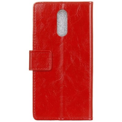 OnePlus 7 Pro atvēramais ādas sarkans maciņš, grāmata (maks) / Vacins.lv