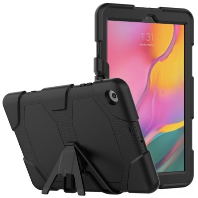 Samsung Galaxy Tab A 10.1 2019 (T510, T515) sustiprintos apsaugos dėklas - juodas - nugarėlė / Priedai.lt