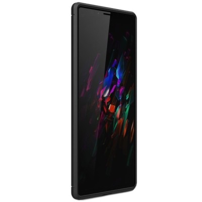 Sony Xperia 1 (XZ4) „Carbon“ cieta silikona (TPU) melns apvalks / vacins.lv