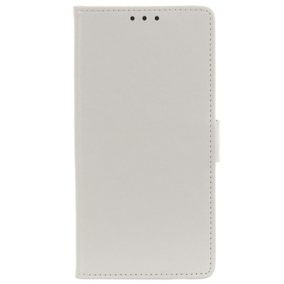 LG Q60 atverčiamas baltas odinis dėklas - piniginė / Priedai.lt